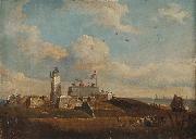 John Berney Ladbrooke Southsea Castle oil painting